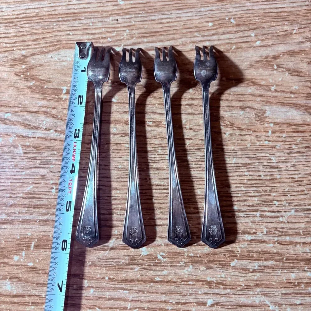 Vintage Silverplate Cocktail Fork collection Lot of 4